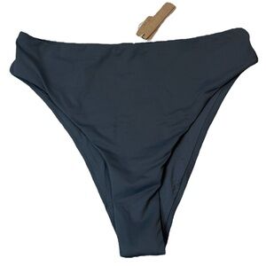 SKIMS Swim Bikini Bottom Size XL NWT Gunmetal Gray
